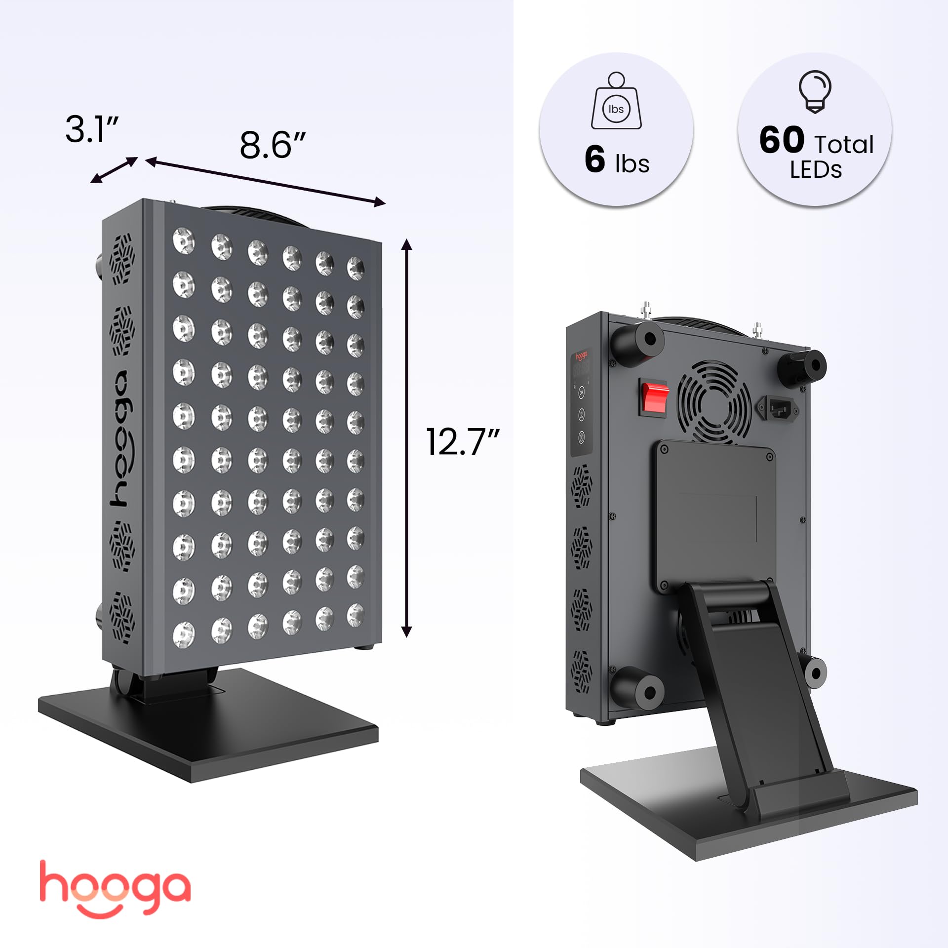 hooga PRO300 interior con ventiladores mostrando gestión de calor para uso prolongado