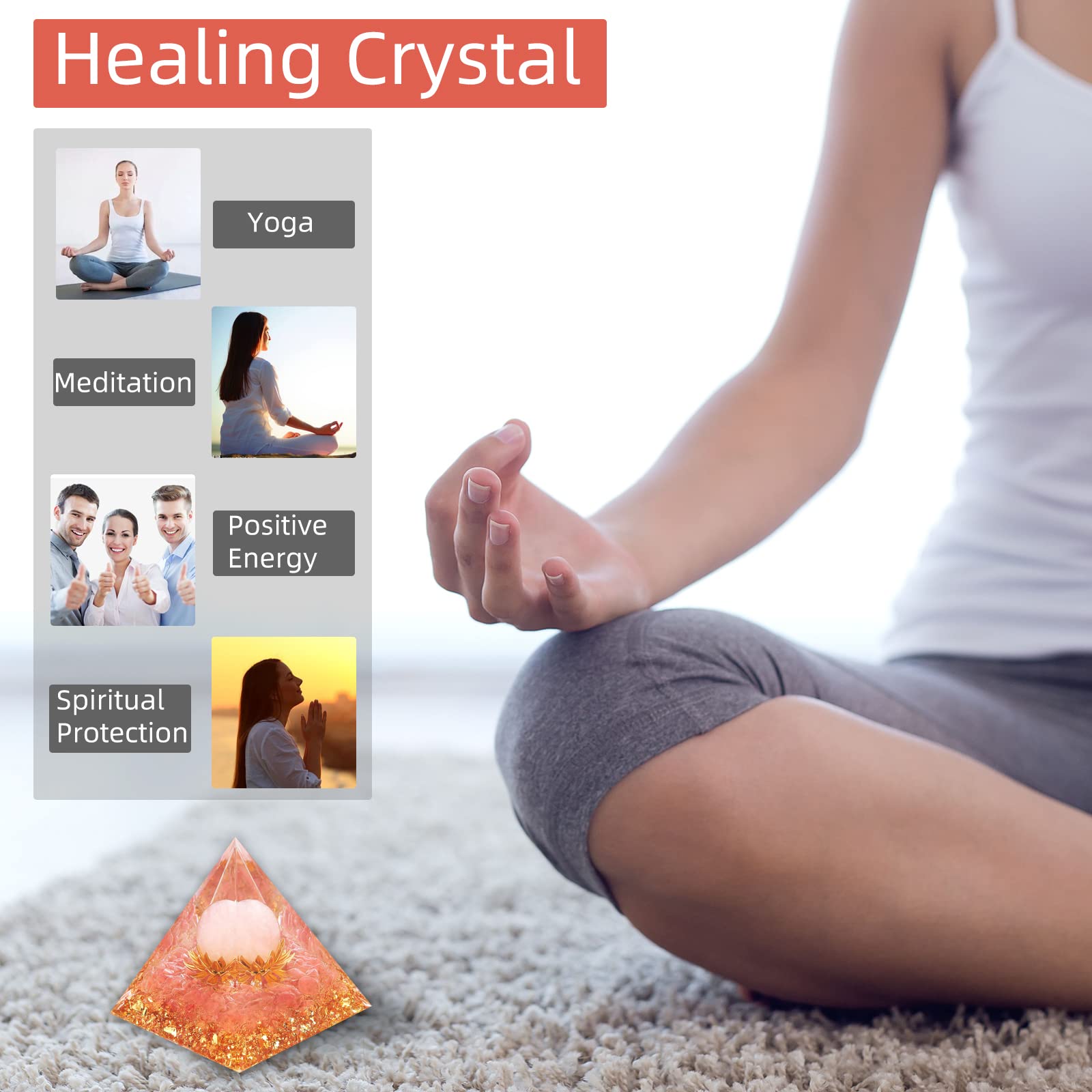 Hopeseed detalle de esfera de cristal que refleja luz y foco meditativo