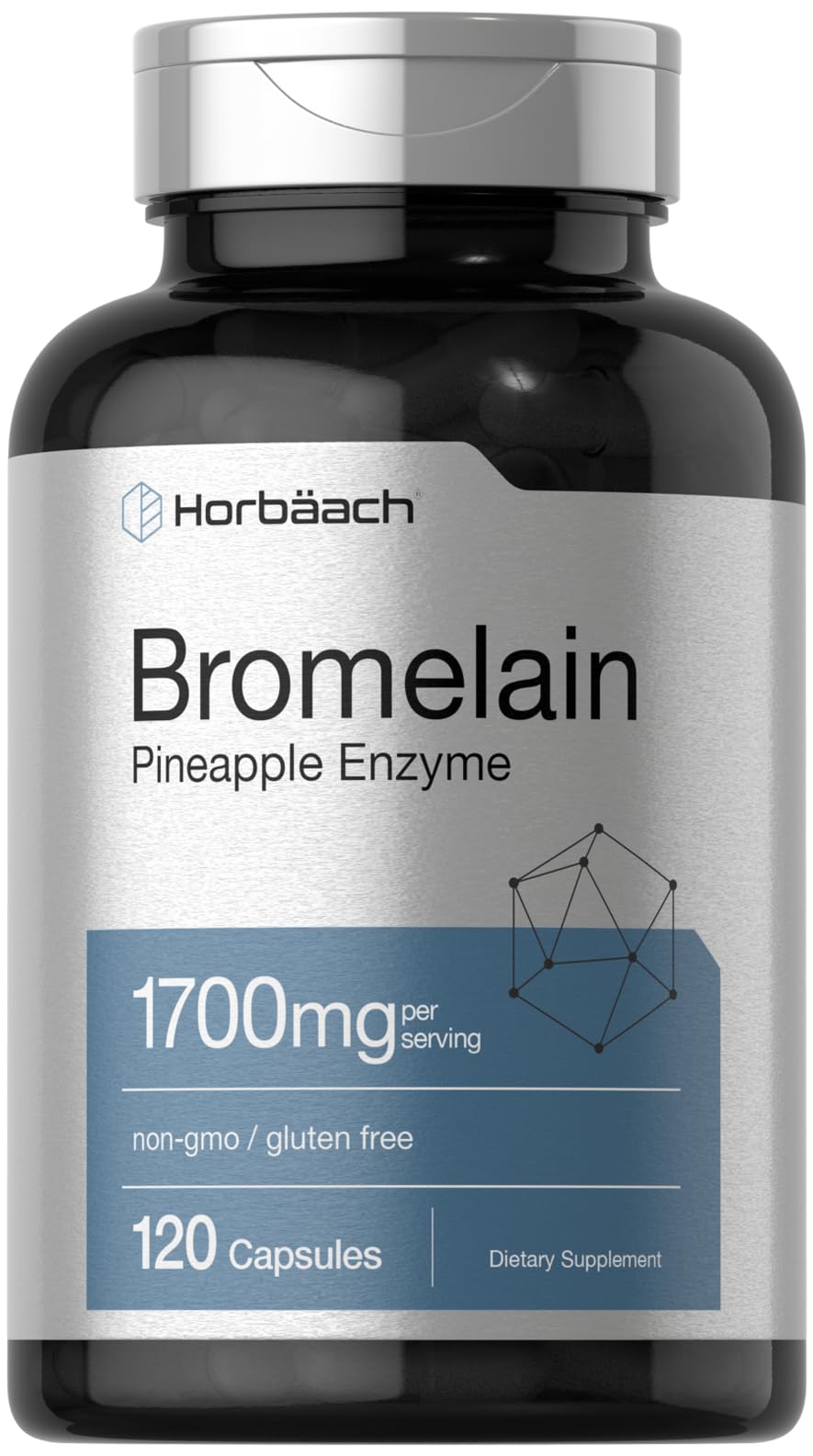 Horbäach envase frontal mostrando 120 cápsulas y beneficio de dosificación prolongada