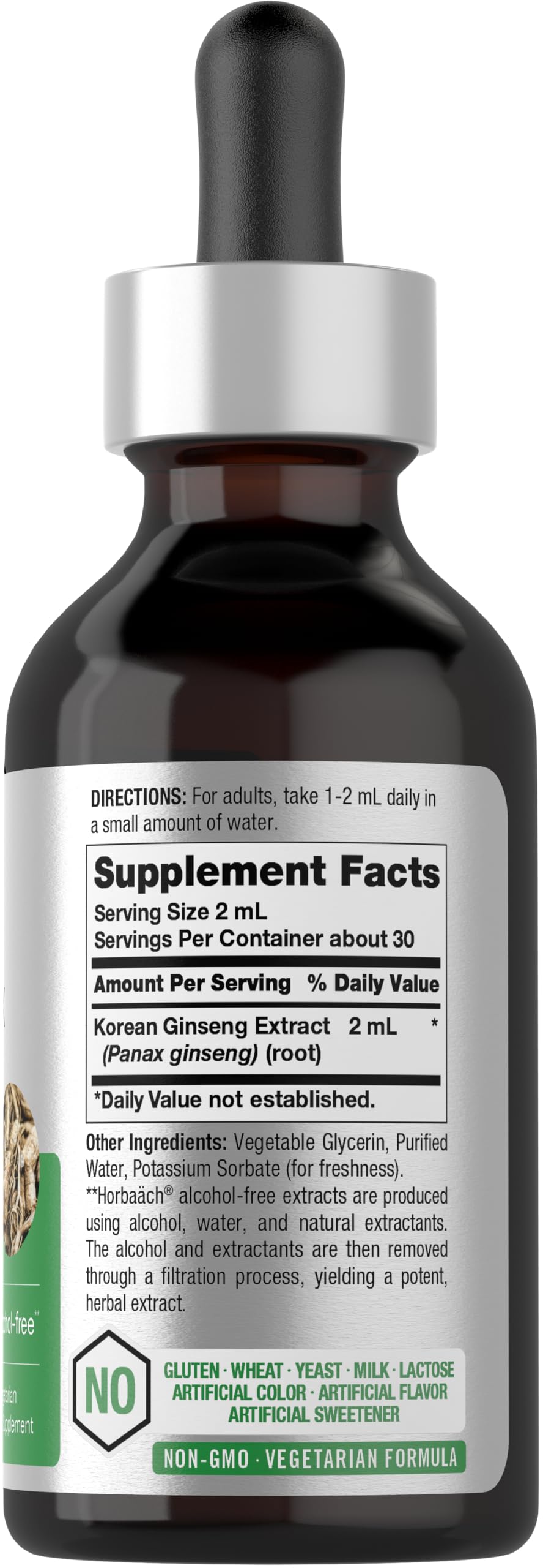 Horbäach etiqueta con lista de ingredientes y beneficios verificados