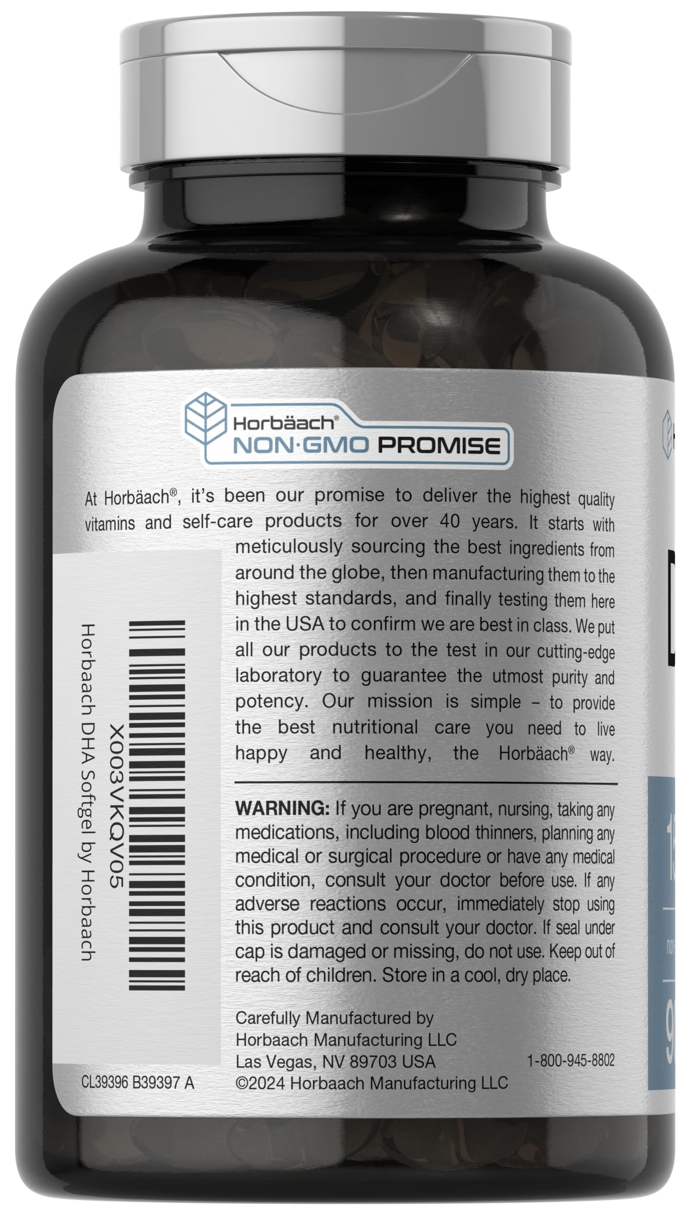 Horbäach gota de aceite omega‑3 para visualizar concentración y limpieza