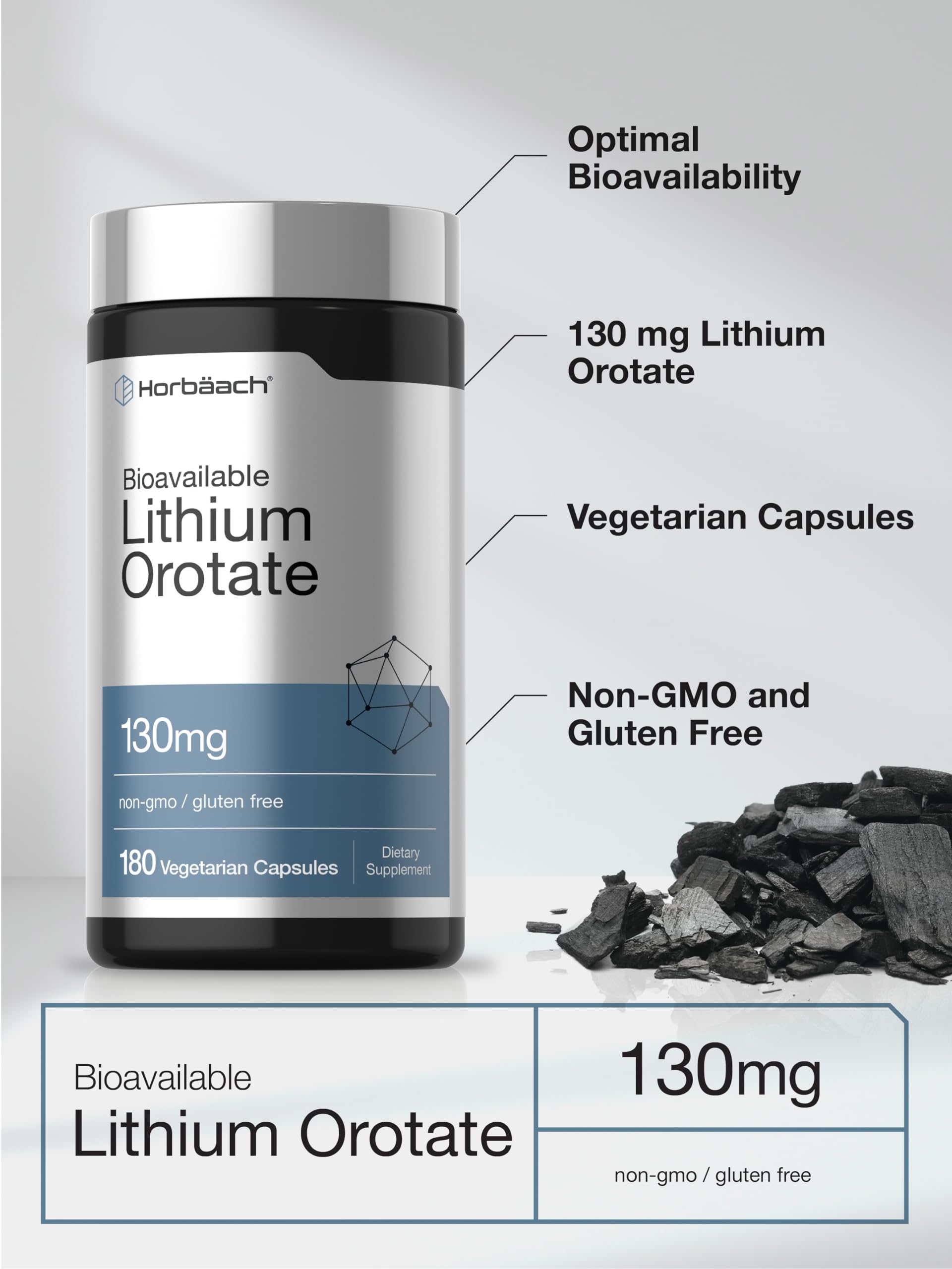 Horbäach etiqueta nutricional en close-up con información clara y confianza