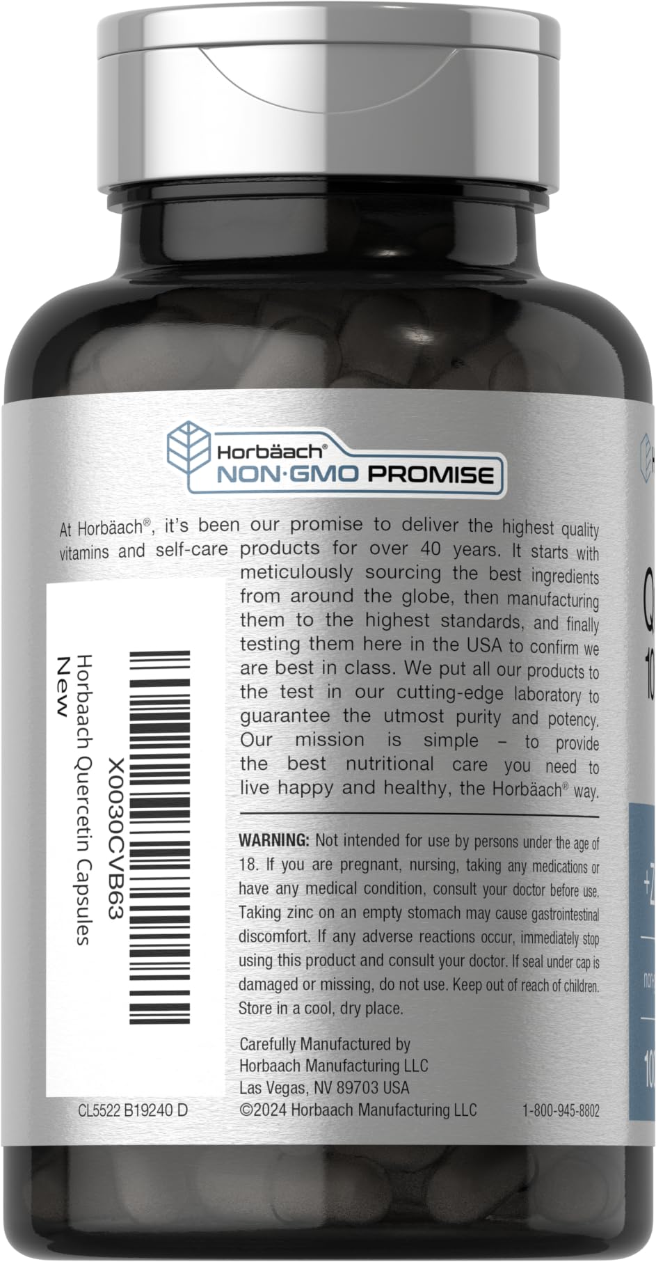 Horbäach etiqueta con ingredientes y transparencia de la fórmula