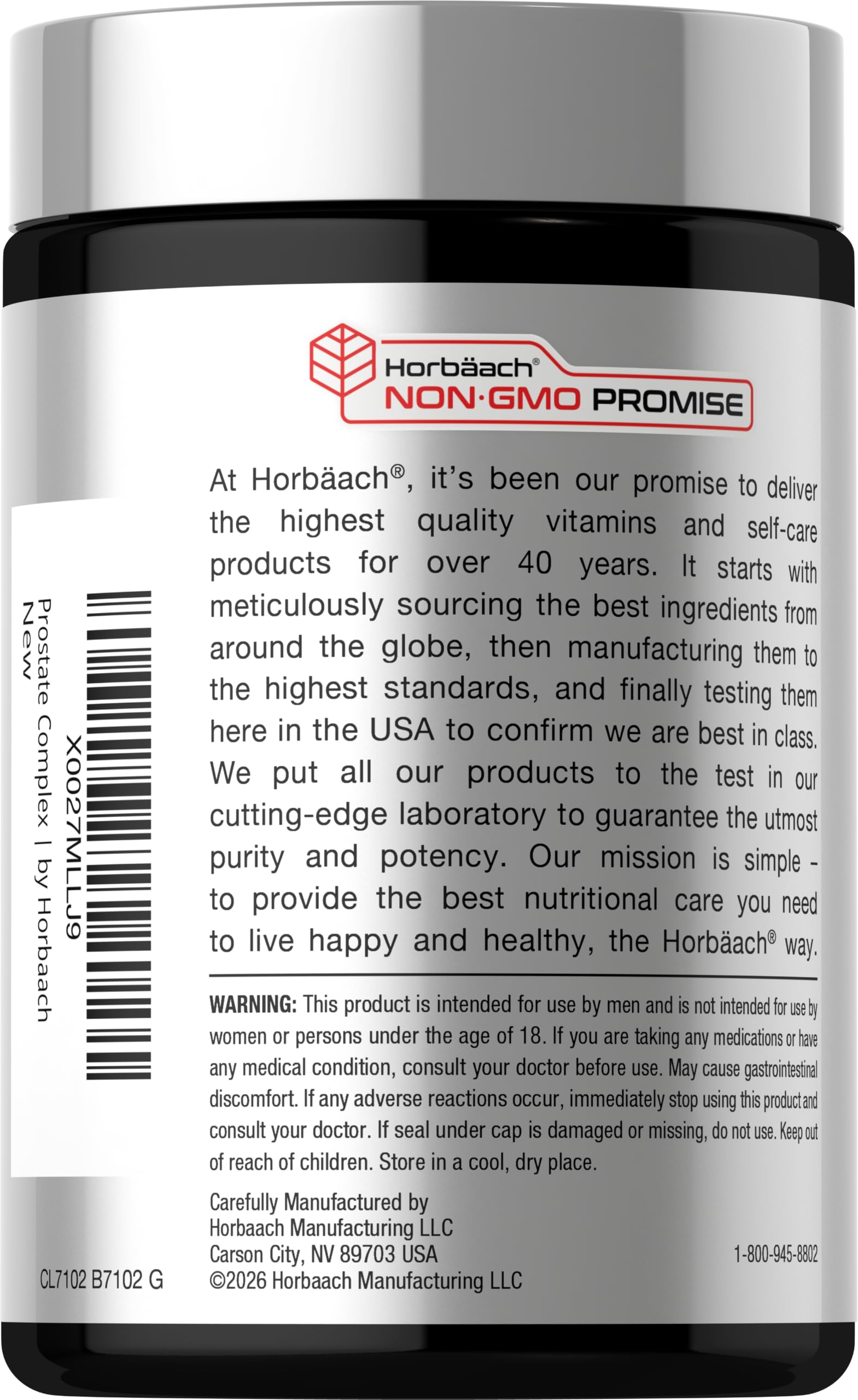 Horbäach etiqueta con lista de ingredientes y beneficios claros
