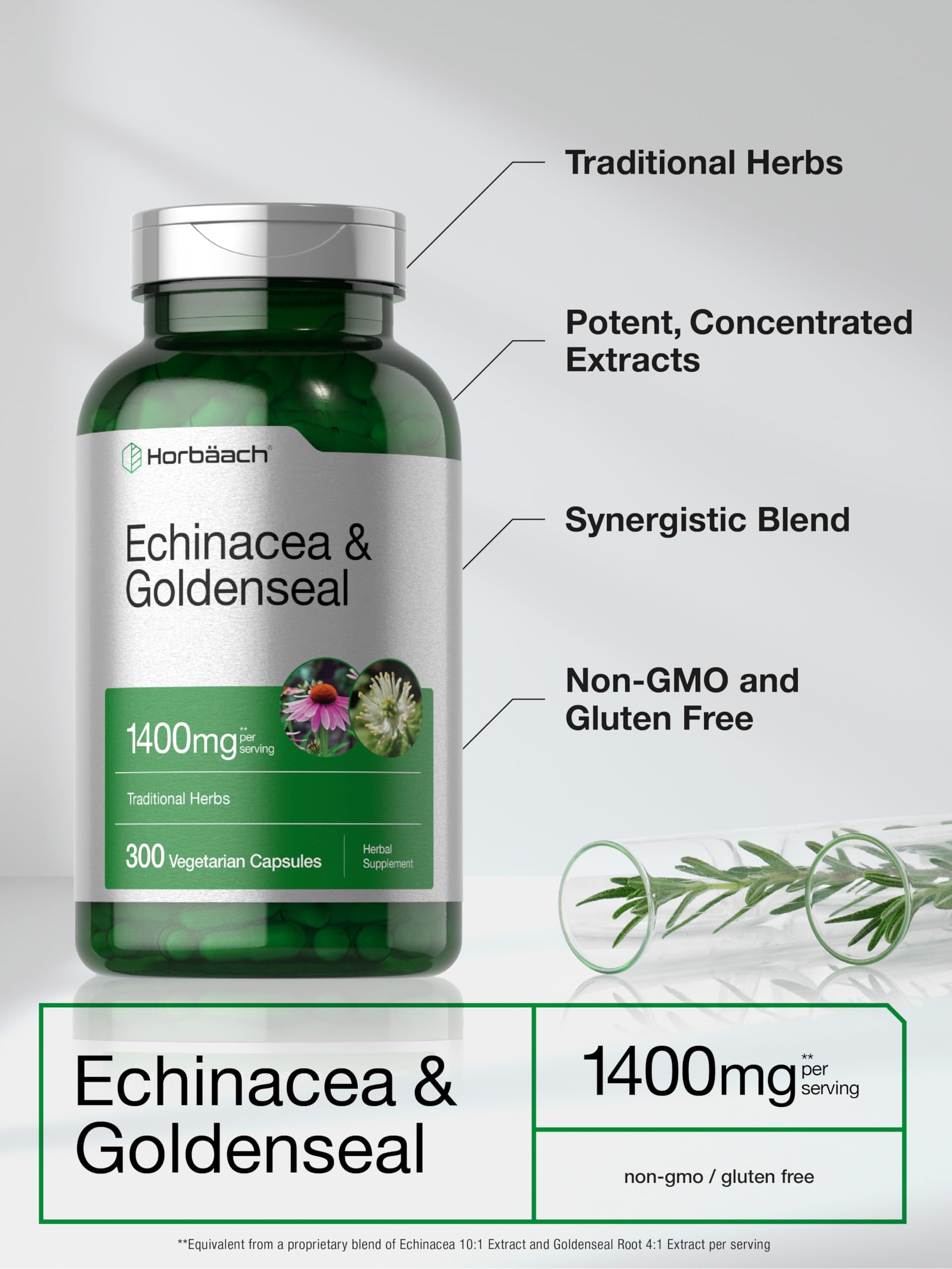 Horbäach etiqueta nutricional y lista de ingredientes para transparencia