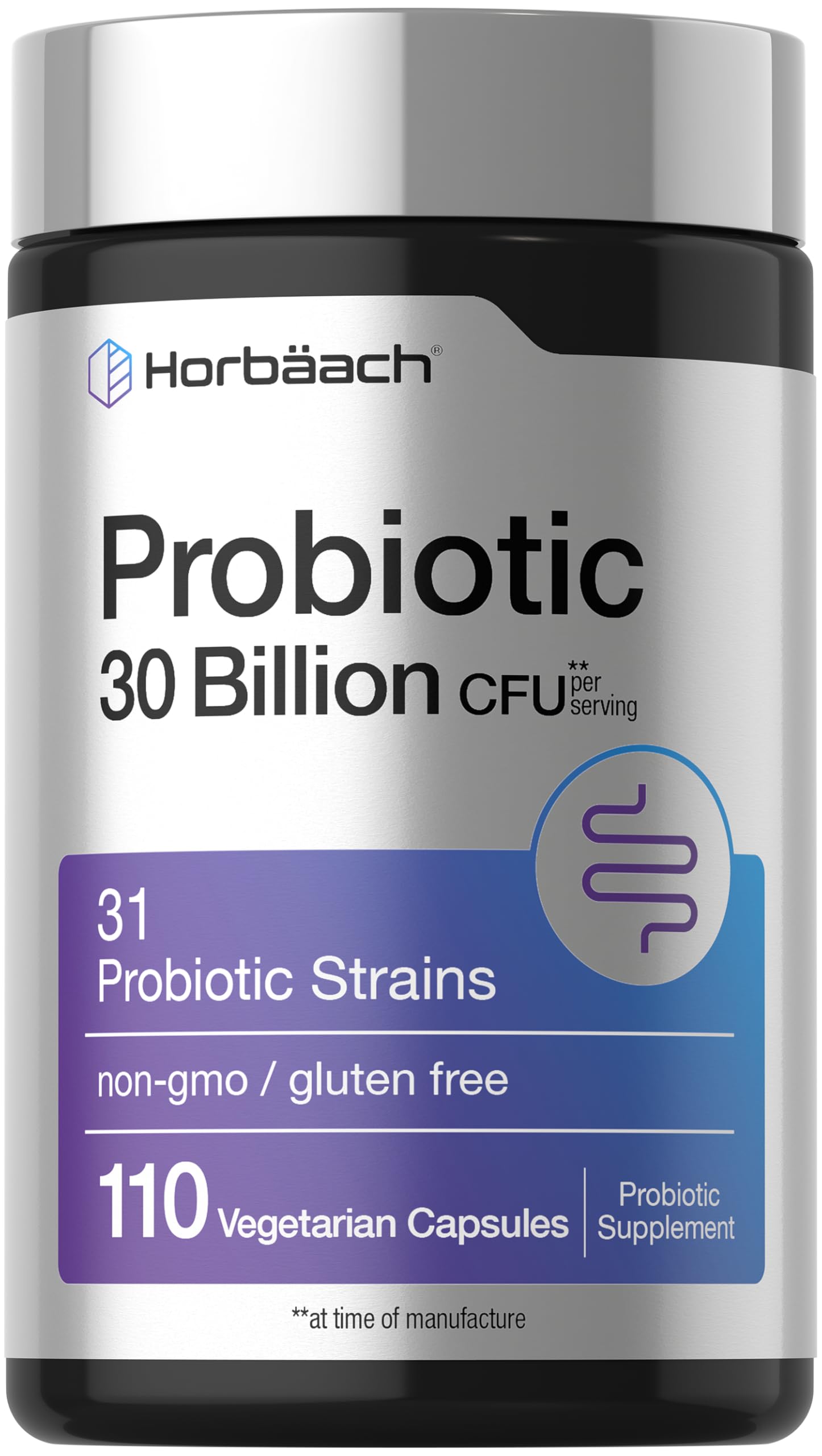 Horbäach frasco delantero mostrando la etiqueta y beneficio claridad de ingredientes