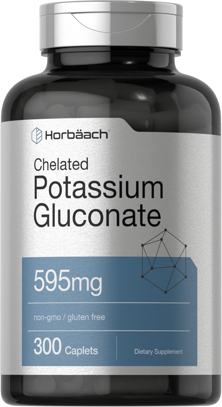 Horbäach frasco frontal mostrando 300 caplets y beneficios de suministro prolongado