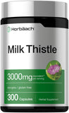 Horbäach envase frontal de Milk Thistle que muestra pureza y cantidad