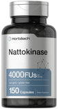 Horbäach frasco frontal de Nattokinase mostrando la marca y cantidad