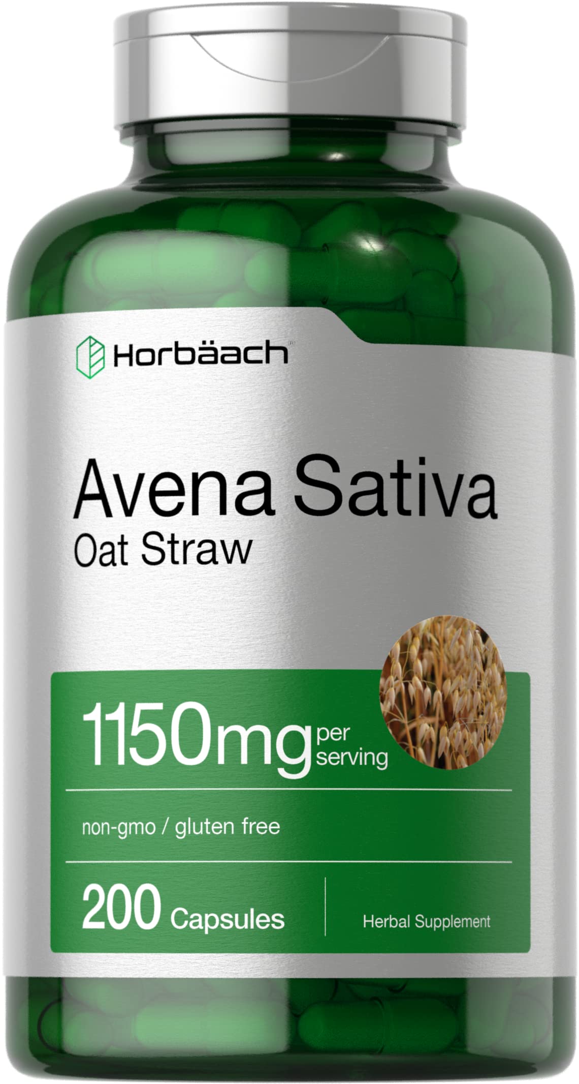 Horbäach envase frontal mostrando 200 cápsulas y claridad de marca