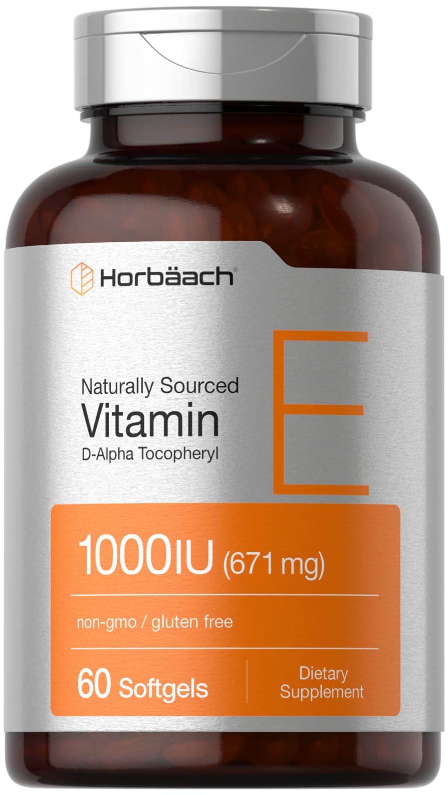 Horbäach frente del envase mostrando 60 cápsulas y dosificación clara