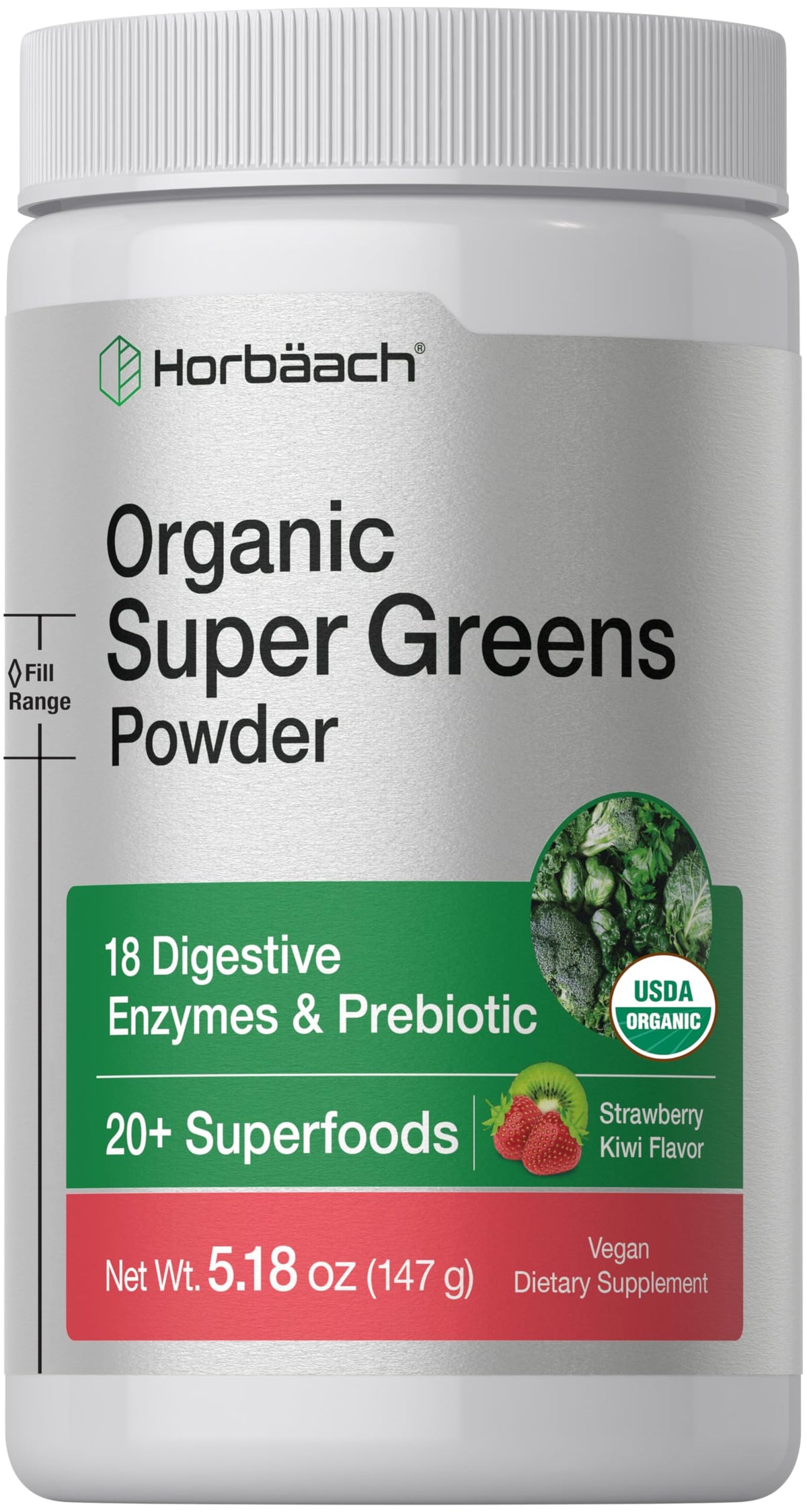 Horbäach envase frontal mostrando el producto y beneficio de nutrición práctica