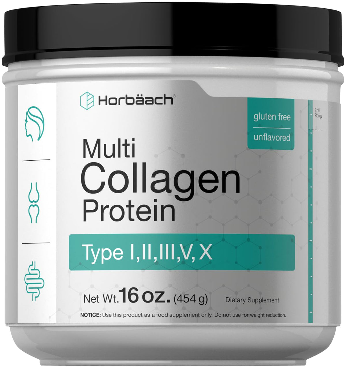 Horbäach envase frontal mostrando la marca y tamaño de 16 oz, conveniencia