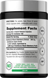 Cápsulas de Horbäach Black Elderberry en primer plano, fácil de tragar
