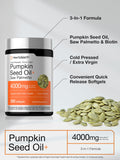 Horbäach semillas de calabaza y saw palmetto ilustrando origen natural