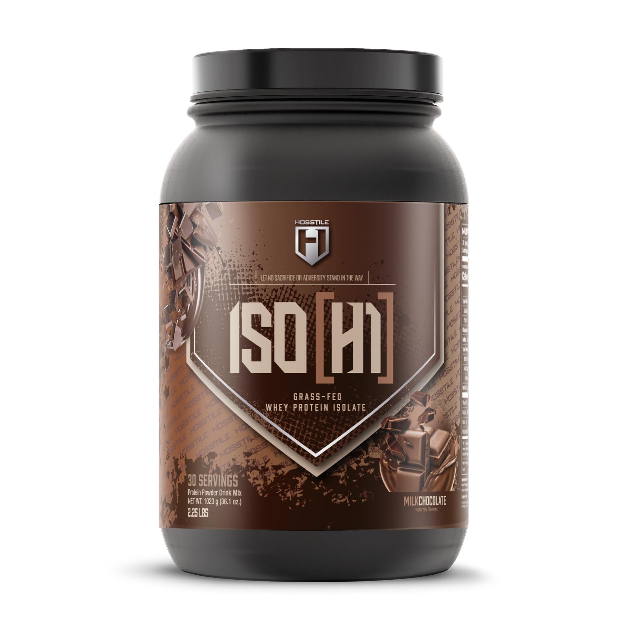 HOSSTILE envase frontal chocolate, muestra calidad y limpieza