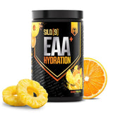 HOSSTILE envase frontal SILO[9] mostrando sabor naranja-piña y beneficio hidratación