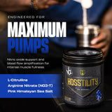 HOSSTILE vaso preparado azul frambuesa listo para entrenar