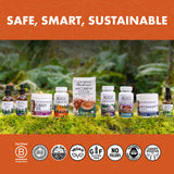 Host Defense Breathe etiqueta con certificaciones orgánicas y no-GMO para confianza del consumidor