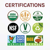 Host Defense imagen del cultivo de micelio en sustrato de arroz integral orgánico