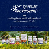 Host Defense MyCommunity comparación de tamaño del envase y cucharita medidora