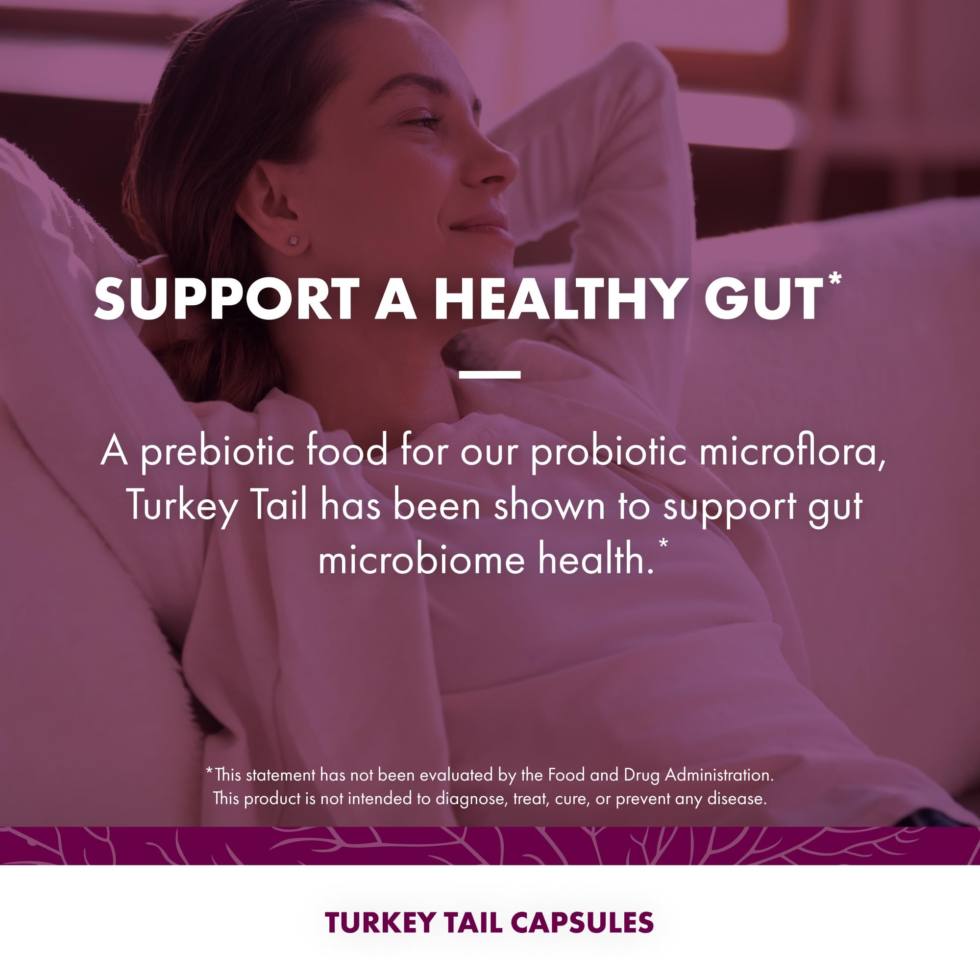 Host Defense etiqueta con información nutricional legible y certificaciones orgánicas