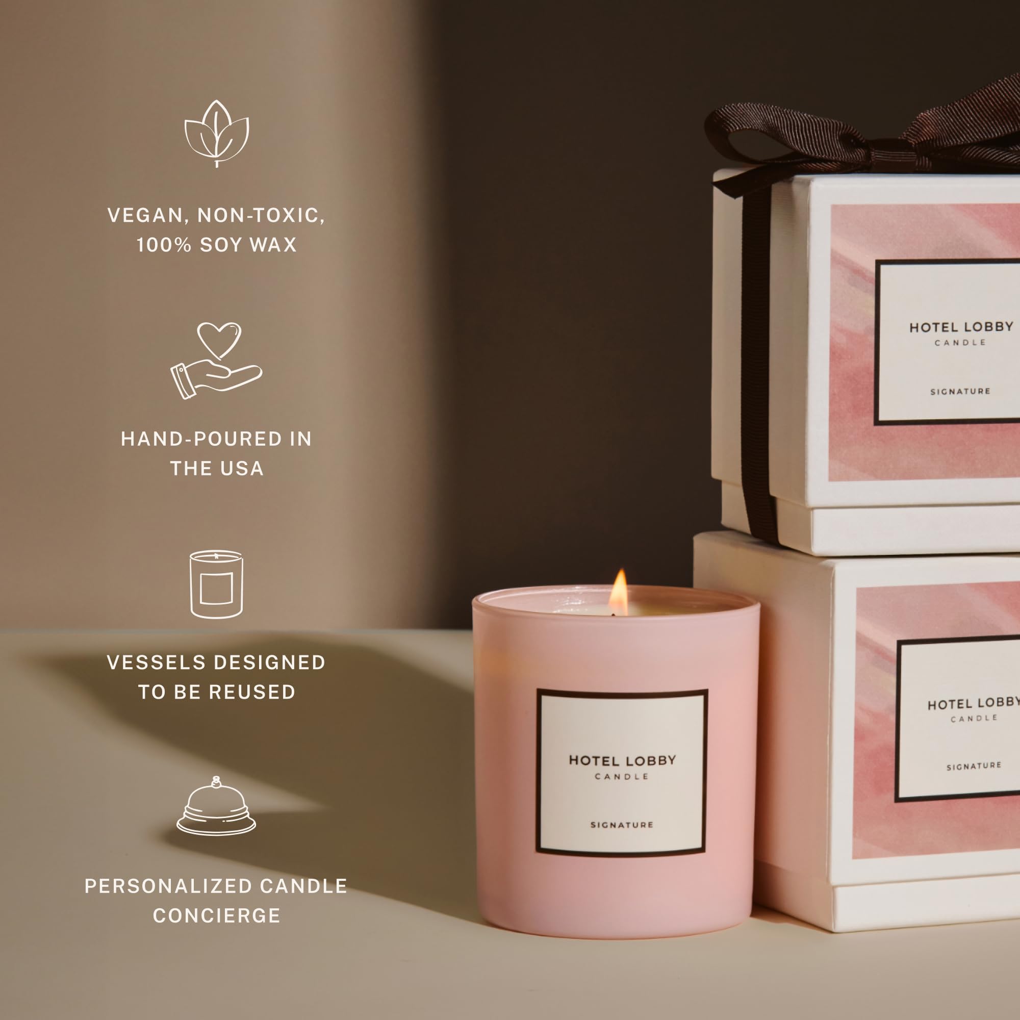 Hotel Lobby Candle empaque listo para regalo atractivo y refinado