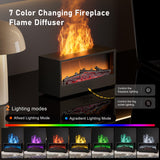 Hotwill detalle de la llama LED multicolor que crea ambiente acogedor en casa