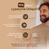 Houston Enzymes Lypazyme polvo/textura del contenido mostrando mezcla de enzimas