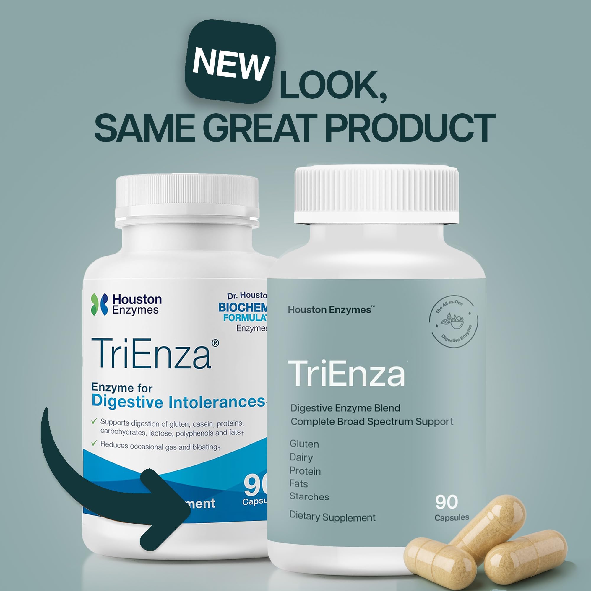 Houston Enzymes TriEnza lista de ingredientes, transparencia del producto