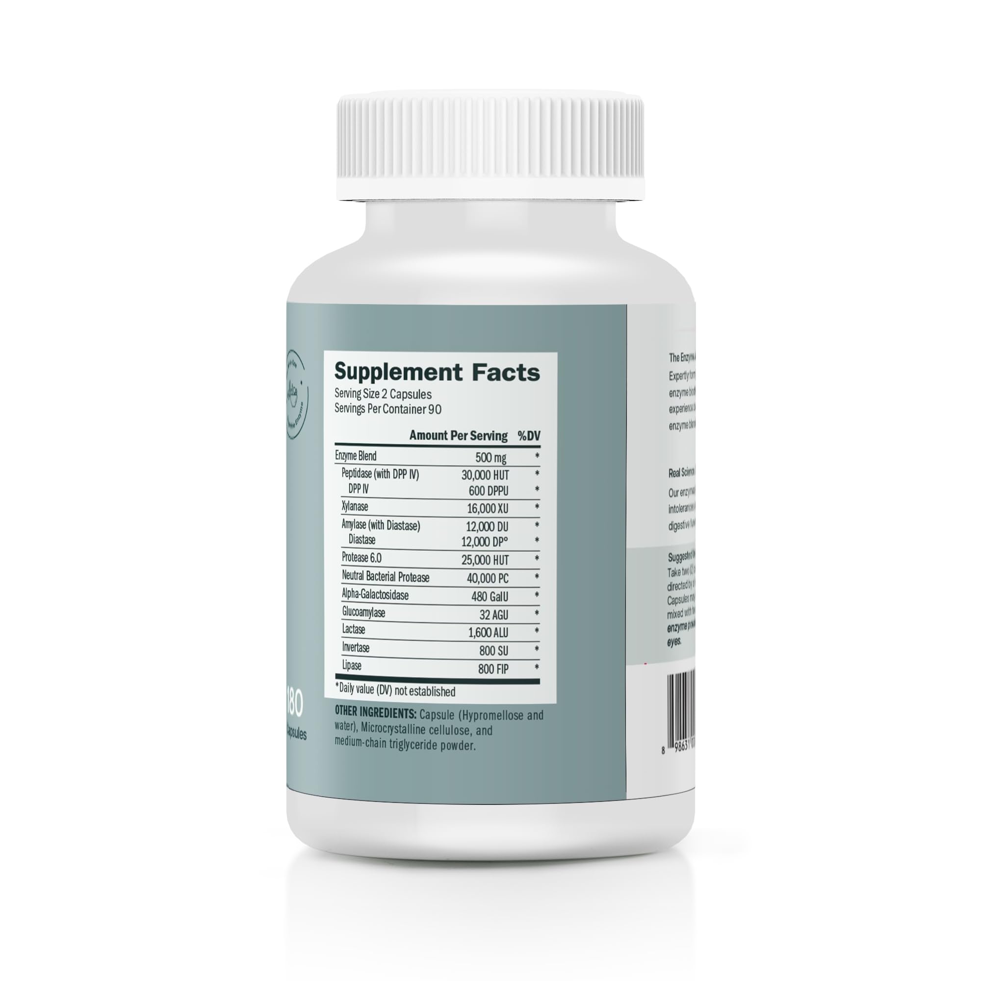 Houston Enzymes comprimidos masticables sobre fondo claro, fácil dosificación