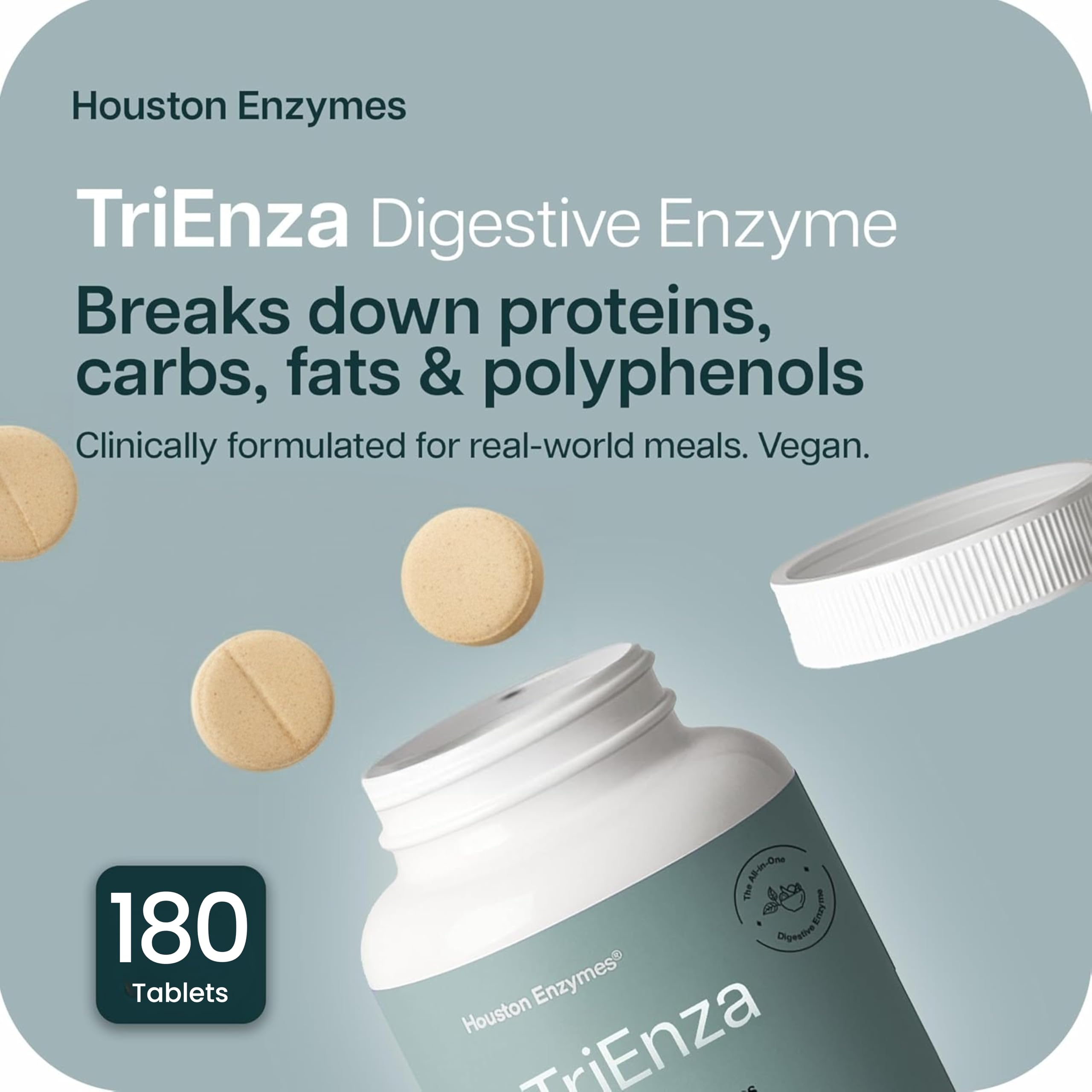 Houston Enzymes detalle de la textura de la tableta, verificación de calidad