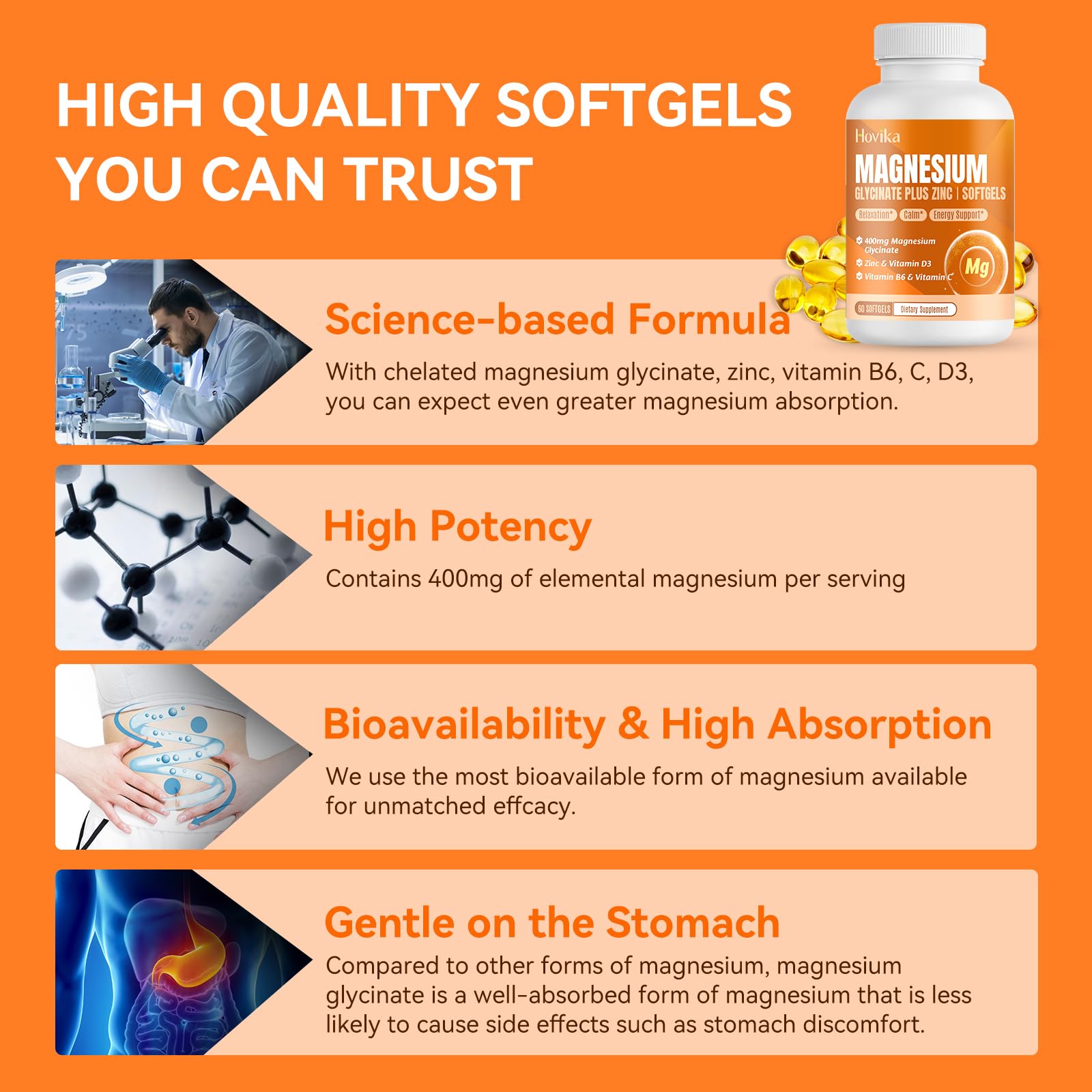 Hovika etiqueta nutricional visible destacando ingredientes clave