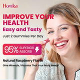 Hovika gomita cortada mostrando contenido y calidad interior