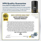 HPN PA(7) etiqueta con certificado NSF indicando apto para deporte