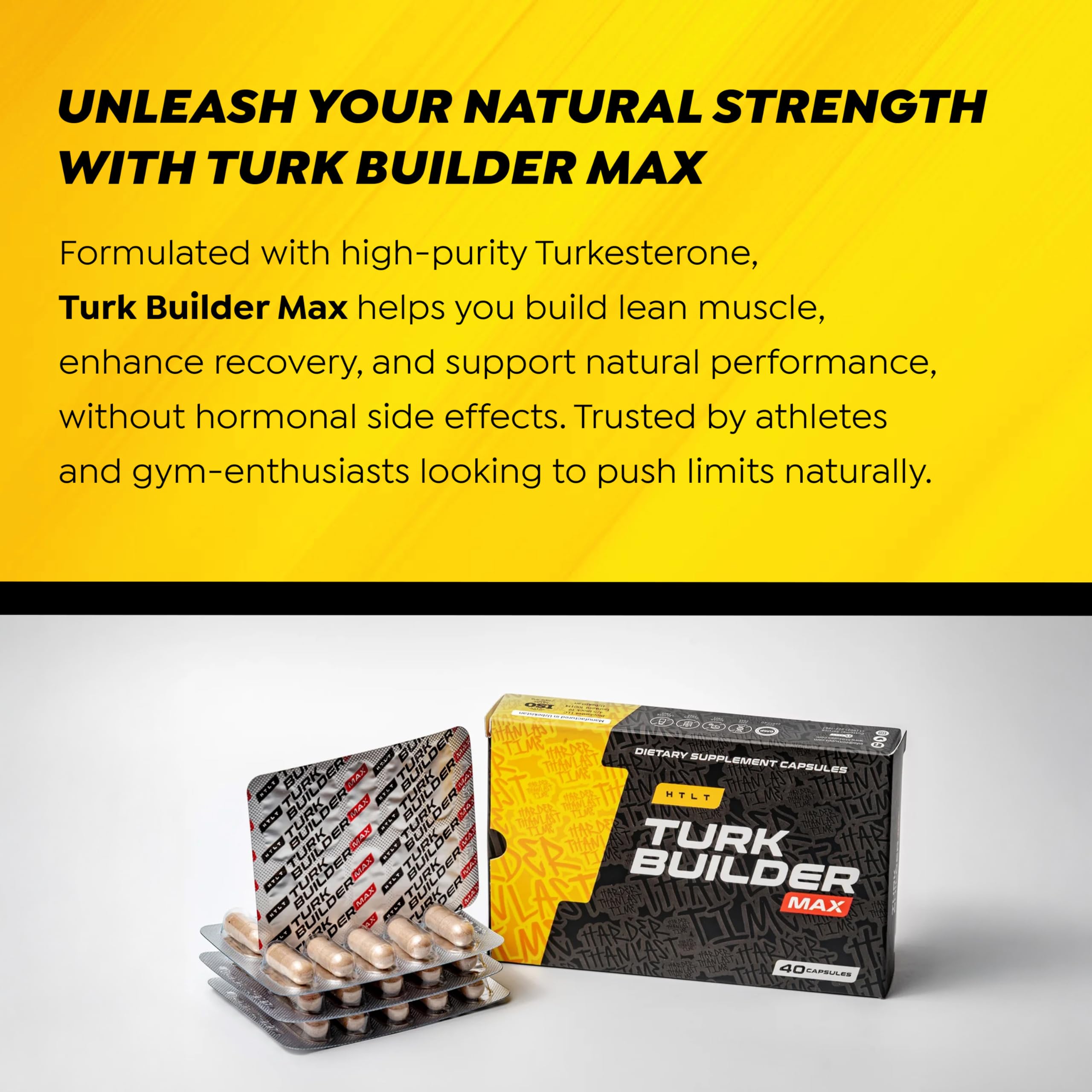 HTLT Supps primer plano de cápsula con superficie lisa y dosificación precisa