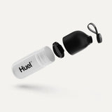 Huel shaker en uso en gimnasio, transporte fácil y sin derrames