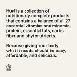 Huel Black Edition en escenario de desayuno rápido para vida activa y práctica