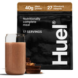 Huel Black Edition frente del envase mostrando marca y beneficio proteico