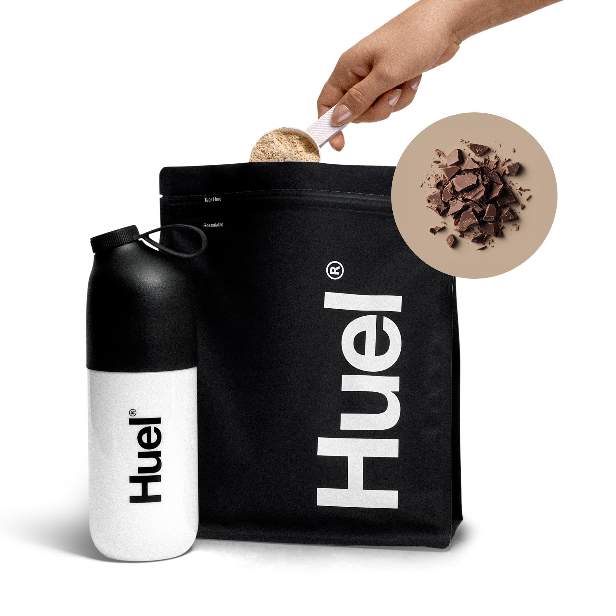 Huel presentación con frutas, versátil en recetas y sabor