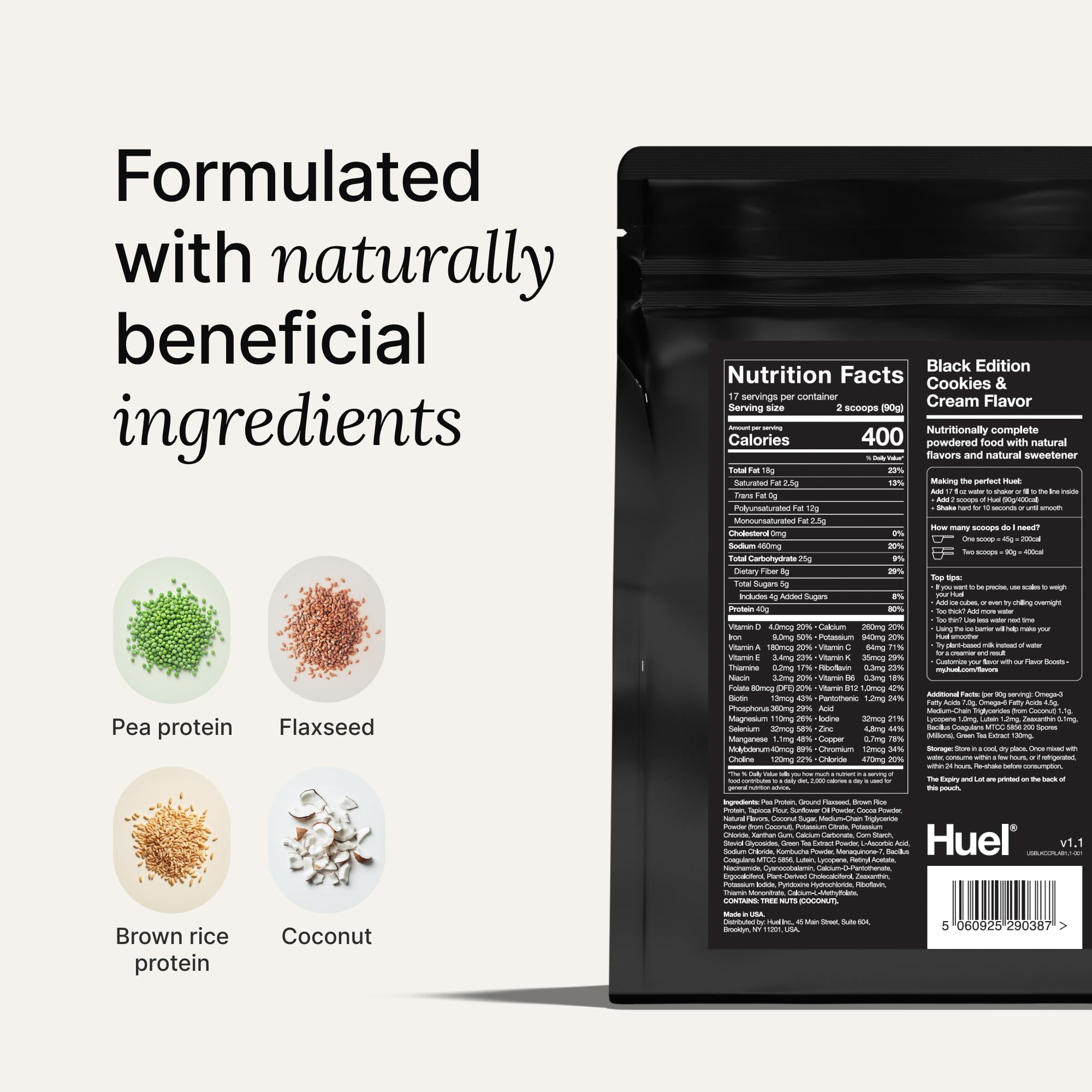 Huel Black Edition vaso preparado listo para beber, alto en proteína y conveniente