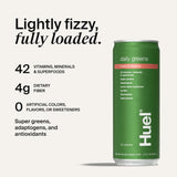 Huel Daily Greens etiqueta detallada con lista de 42 vitaminas y minerales