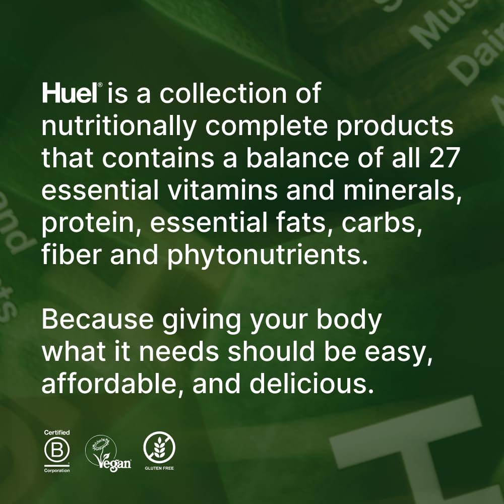 Huel Daily Greens comparación de tamaño del envase para valorar raciones