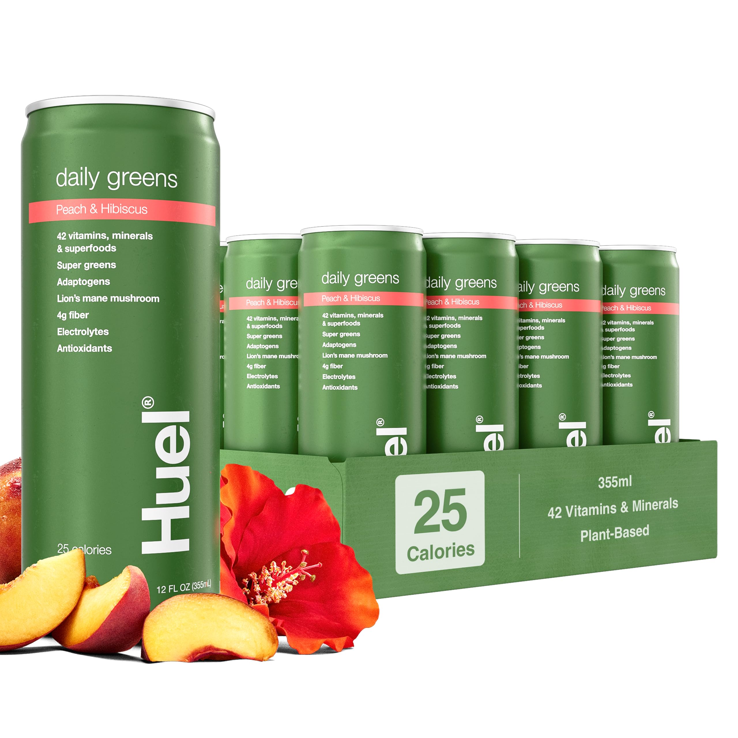 Huel Daily Greens frontal del envase mostrando el diseño y beneficio práctico
