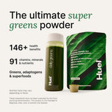 Huel Daily Greens polvo textura fina que facilita mezcla y disolución