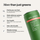 Huel Daily Greens textura del líquido listo para beber que sugiere frescura