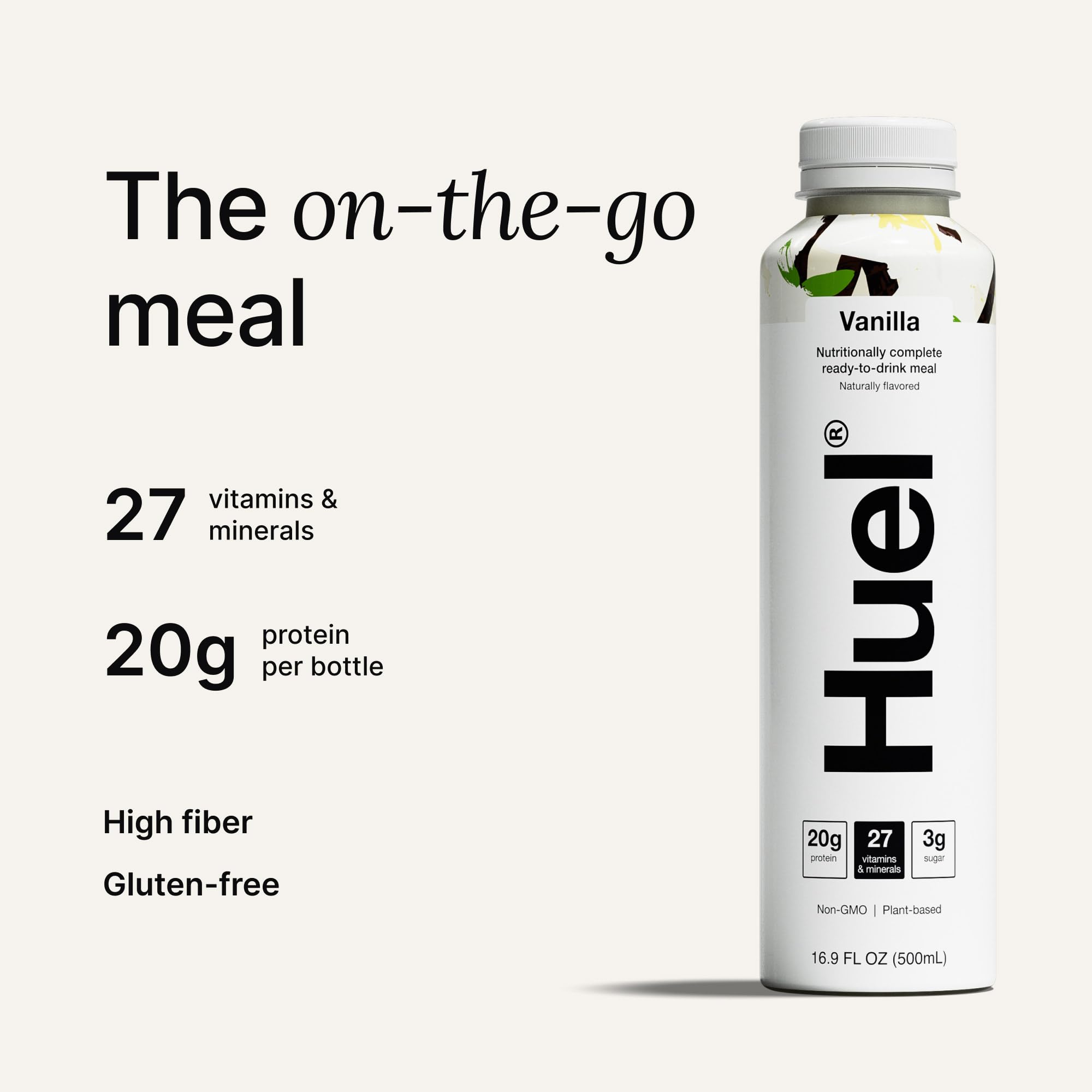 Huel textura cremosa de Vainilla para sabor natural y saciedad