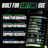Huge Supplements etiqueta con lista de aminoácidos y electrolitos visibles