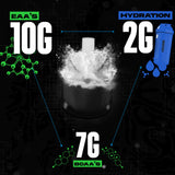 Huge Supplements deportista bebiendo durante serie para mantener rendimiento