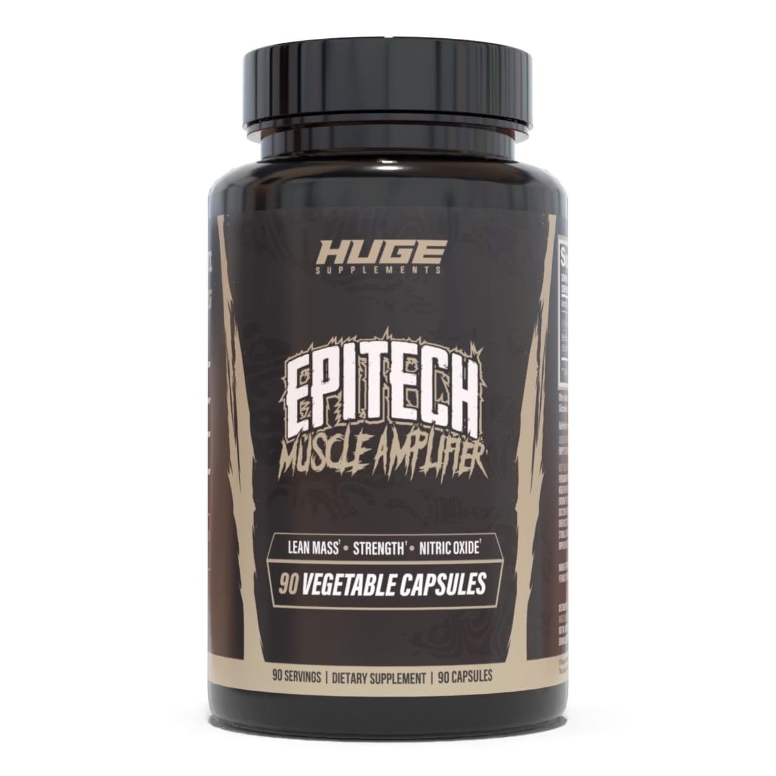 Huge Supplements Epitech frontal del envase mostrando la marca y beneficios